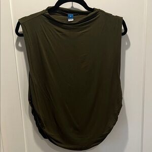Old Navy Olive Green Sleeveless Tank Top w/ Side Ruching